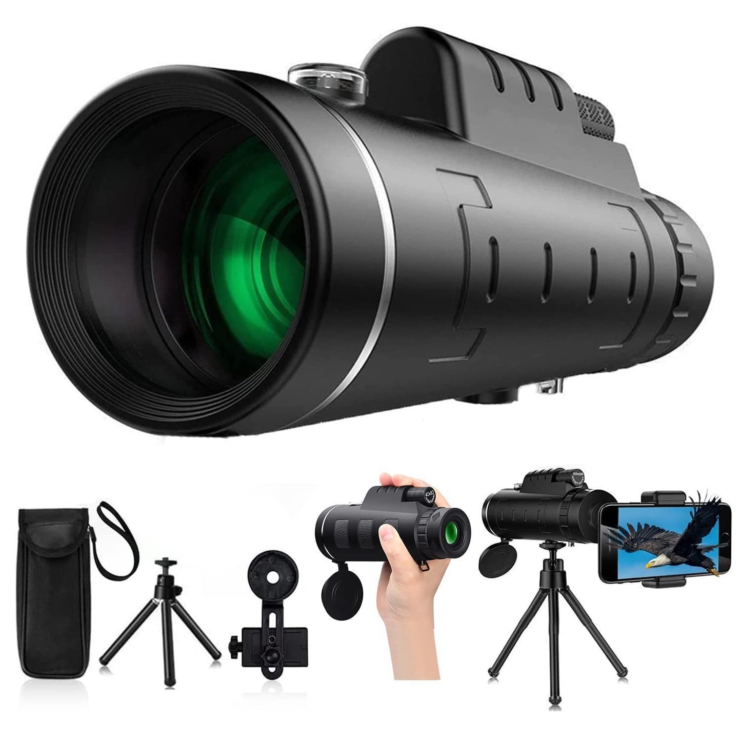 Telescópio Monocular 500X + Suporte para Telemóvel ZoomPlus