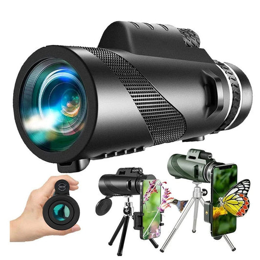 Telescópio Monocular 500X + Suporte para Telemóvel ZoomPlus